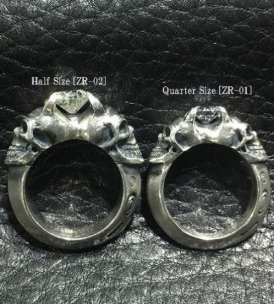 画像18: Quarter Size Devil Skull Triangle Wire Bangle Diamond Ring