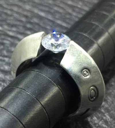 画像7: Floating Diamond With Triangle Wire Ring
