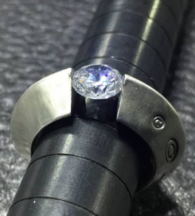 画像6: Floating Diamond With Triangle Wire Ring