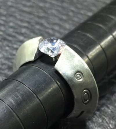 画像5: Floating Diamond With Triangle Wire Ring