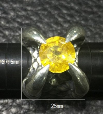 画像2: 18.85Ct Yellow Sapphire Iron Claw Ring