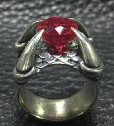 画像4: 7.45Ct Ruby Medium Iron Claw Ring