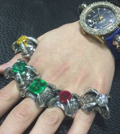 画像7: 7.45Ct Ruby Medium Iron Claw Ring