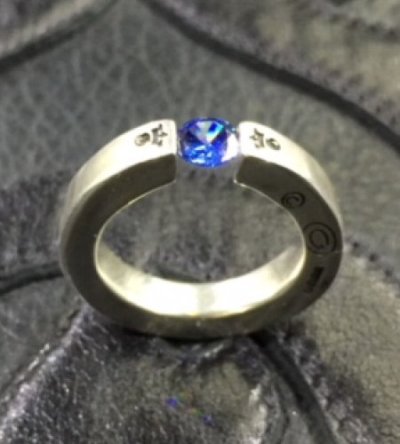 画像4: Floating Blue Sapphire Square O-Ring