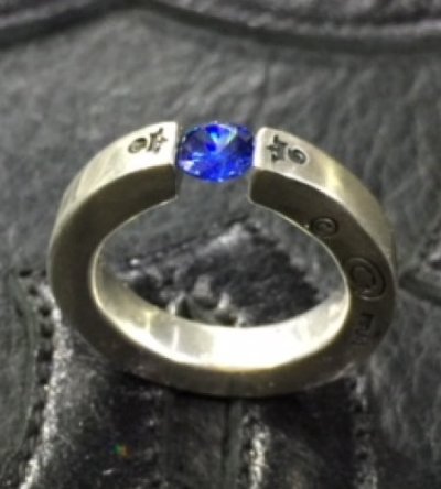 画像8: Floating Blue Sapphire Square O-Ring