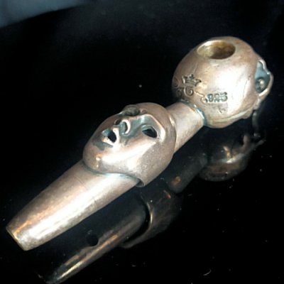 画像7: Large Skull With Face Ring Ideal Smoke Pipe