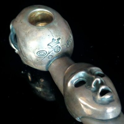 画像12: Large Skull With Face Ring Ideal Smoke Pipe