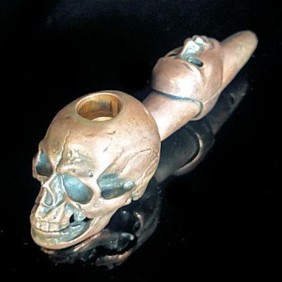 画像6: Large Skull With Face Ring Ideal Smoke Pipe