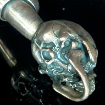 画像9: Large Skull With Face Ring Ideal Smoke Pipe