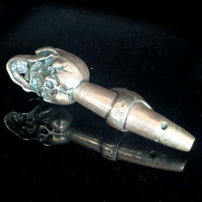 画像4: Large Skull With Face Ring Ideal Smoke Pipe