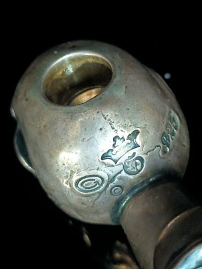 画像11: Large Skull With Face Ring Ideal Smoke Pipe