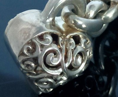 画像8: Single Skull With Heart Bell Wallet Ring