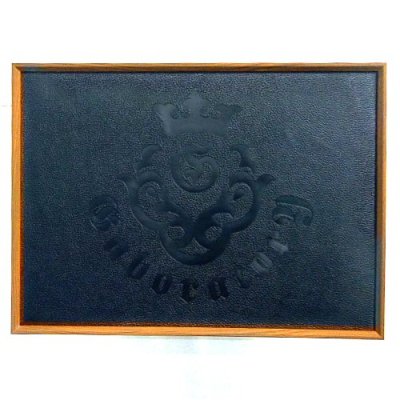 画像1: Atelier Mark Leather Art Work With Woody Frame