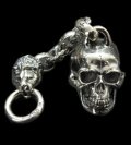Half Large Skull With H.W.O & Chiseled Anchor Links With Lion Head Wallet Hanger