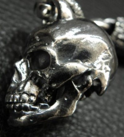 画像8: Half Large Skull With H.W.O & Chiseled Anchor Links With Lion Head Wallet Hanger