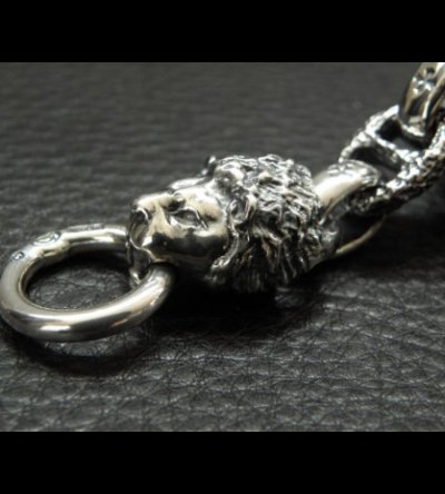 画像18: Half Large Skull With H.W.O & Chiseled Anchor Links With Lion Head Wallet Hanger