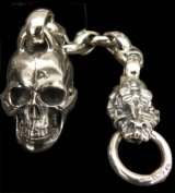 Large Skull With Half Snake & Maltese Cross H.W.O , Smooth Anchor Links Wallet Hanger