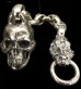 画像1: Large Skull With Half Snake & Maltese Cross H.W.O , Smooth Anchor Links Wallet Hanger (1)
