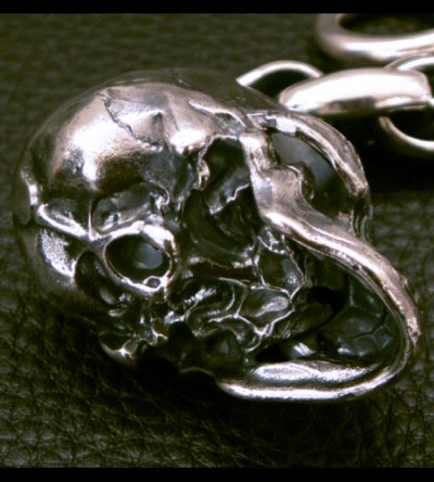 画像6: Large Skull With Half Snake & Maltese Cross H.W.O , Smooth Anchor Links Wallet Hanger