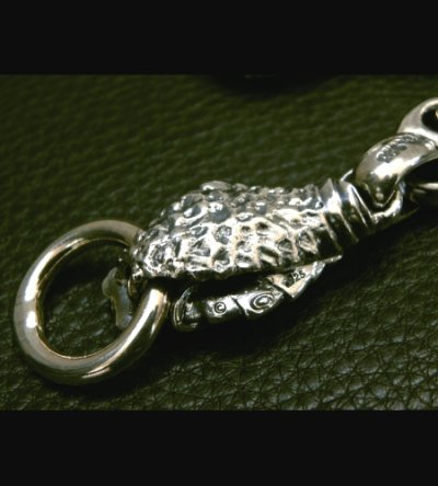 画像17: Large Skull With Half Snake & Maltese Cross H.W.O , Smooth Anchor Links Wallet Hanger
