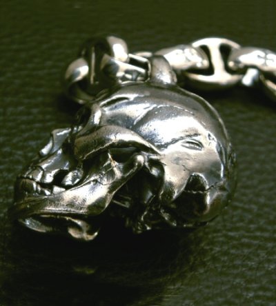 画像10: Large Skull With Half Snake & Maltese Cross H.W.O , Smooth Anchor Links Wallet Hanger