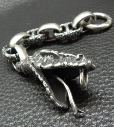 画像4: Snake Head With Chiseled Anchor Chain & Smooth H.W.O Wallet Hanger