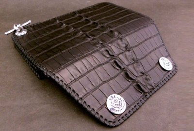 画像11: Crocodile Tail Piece Biker Wallet