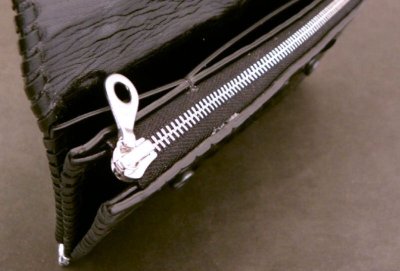 画像7: Crocodile Tail Piece Biker Wallet