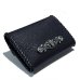 画像2: G&Crown Quarter Cross Oval With Crown With Buffalo Leather Coin & Card Case With Zipper (Black) (2)