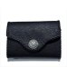 画像3: G&Crown Quarter Cross Oval With Crown With Buffalo Leather Coin & Card Case With Zipper (Black) (3)