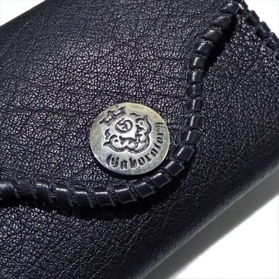 画像9: G&Crown Quarter Cross Oval With Crown With Buffalo Leather Coin & Card Case With Zipper (Black)
