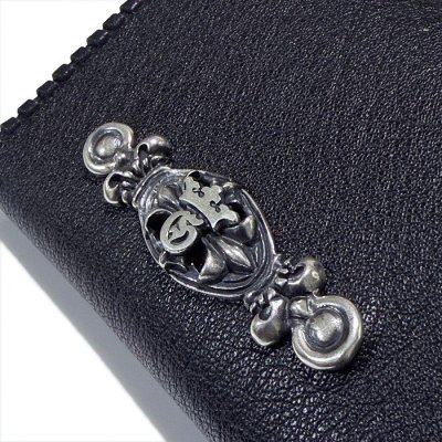 画像8: G&Crown Quarter Cross Oval With Crown With Buffalo Leather Coin & Card Case With Zipper (Black)