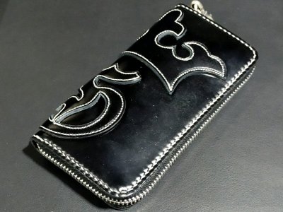 画像4: G&Crown Overlay Cordovan Round Zip Wallet (Slim Type)