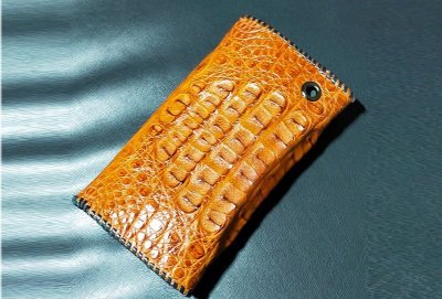 画像3: Crocodile Head & Horn Back Long Wallet  (Brown) ※新入荷！現品限り即納