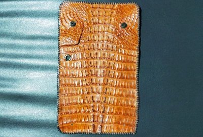 画像3: Crocodile Tail Long Wallet  (Brown) ※新入荷！現品限り即納