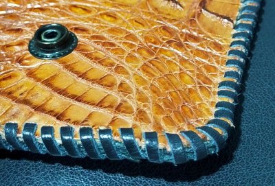画像6: Crocodile Tail Long Wallet  (Brown) ※新入荷！現品限り即納