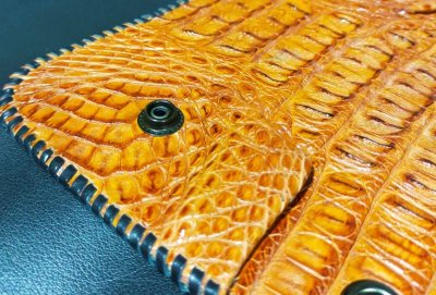 画像5: Crocodile Tail Long Wallet  (Brown) ※新入荷！現品限り即納