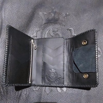 画像3: Crocodile Flank Cross Inlay Elephant Long Short Wallet