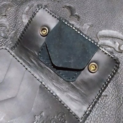 画像18: Crocodile Flank Cross Inlay Elephant Long Short Wallet