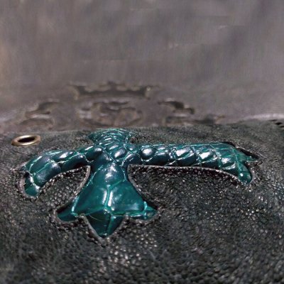 画像6: Crocodile Flank Cross Inlay Elephant Long Short Wallet