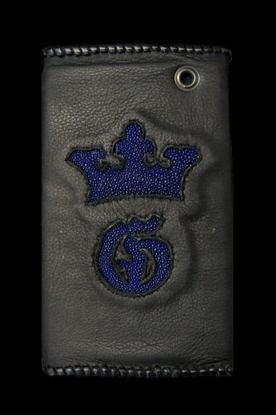 画像2: Stingray Traditional G&Crown Inlay Buffalo Long Wallet
