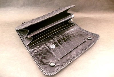 画像15: Crocodile Haed & Horn Back All Gusset Wallet