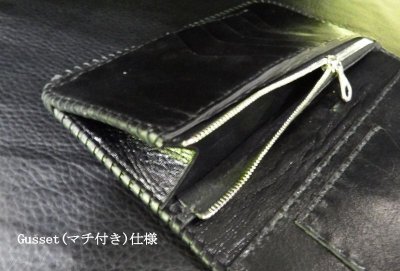 画像8: Crocodile W-Spine Tail Wallet With Skull Button