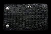 Crocodile HornBack Plain Long Wallet