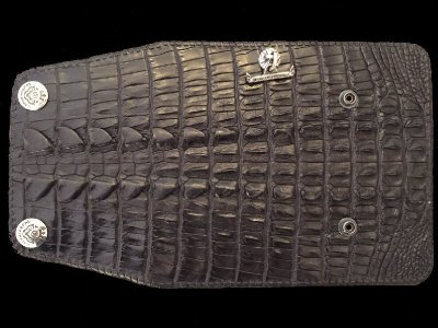 画像1: Crocodile Tail W-Spine(L) Long Wallet