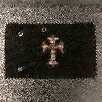 Python Traditional Cross Inlay Hippo Long Wallet