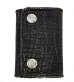 画像2: Crocodile Flank Cross Inlay Elephant Short Wallet (2)