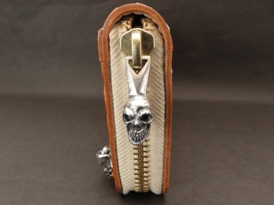 画像7: Atelier Mark Overlay Saddle Leather Round Zip Wallet (Natural)