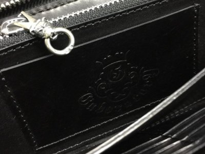 画像13: G&Crown Overlay Saddle Leathe Round Zip Wallet (Black&Blue)