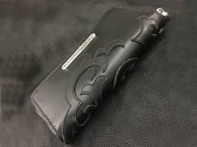 画像5: Atelier Mark Overlay Saddle Leather Round Zip Wallet (Slim Type・Black)